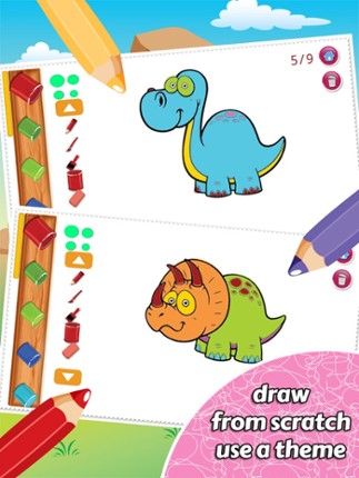 Dino Coloring Book Drawing for Kid Games screenshot