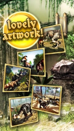 Dinosaurs walking with fun 3D puzzle game in HD screenshot