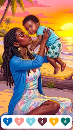 Black Family Paint By Number screenshot