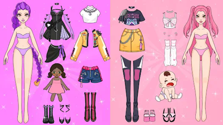 Magic Paper Dolls Dress Up DIY screenshot