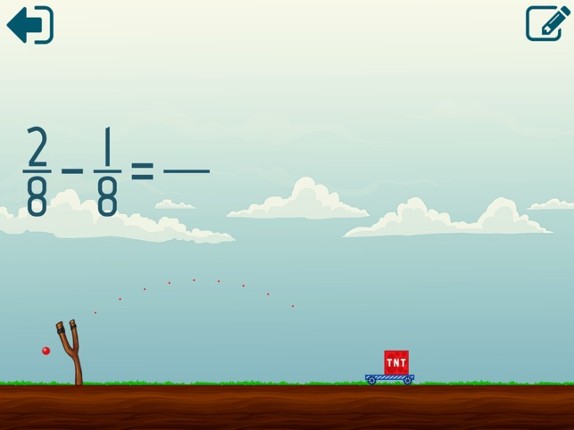 Math Shot Subtract Fractions screenshot