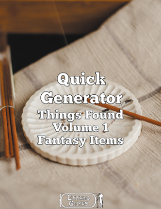 Quick Gen Things Found Volume 1 Fantasy Items Game Cover