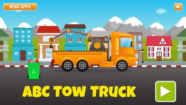 ABC Tow Truck Free - an alphabet fun game for preschool kids learning ABCs and love Trucks and Things That Go screenshot