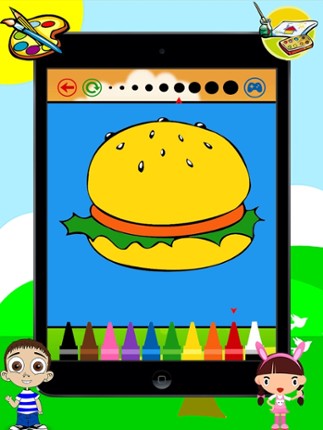 Food Coloring Book -  Drawing Painting for Kids Free Games Image
