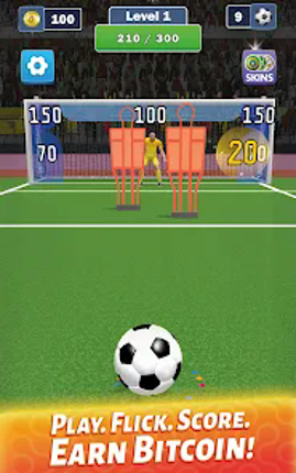 Bitcoin Goal Flick: Earn BTC Image