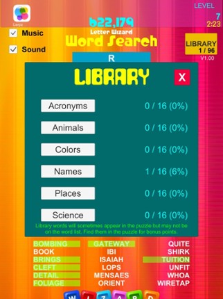 Letter Wizard Search screenshot