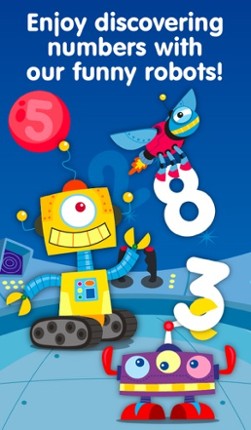 Robots &amp; Numbers - games to learn numbers and practice counting, sums &amp; basic maths for kids and toddlers (Premium) Image