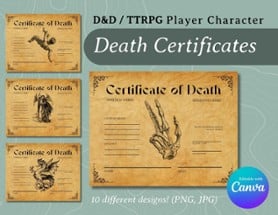 TTRPG Character Death Certificates Image