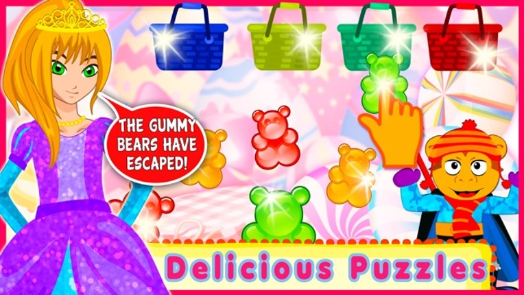 Valentine's Princess Candy Kitchen -  Educational Games for kids &amp; Toddlers to teach Counting Numbers, Colors, Alphabet and Shapes! screenshot