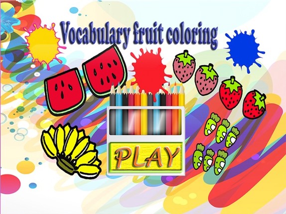 Vocabulary fruit Coloring Book screenshot