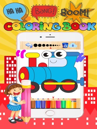 Vehicle coloring book free crayon games for kids screenshot