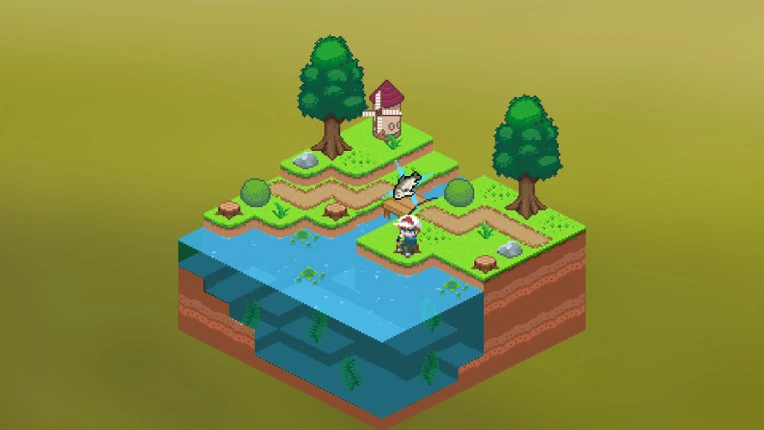 Desktop Fishing Garden Image