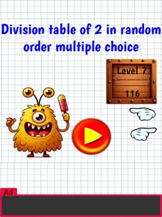 Division Tables Math screenshot