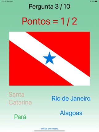 Estados do Brasil - Jogo screenshot