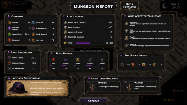 Fame & Fear: Dungeon Architect screenshot