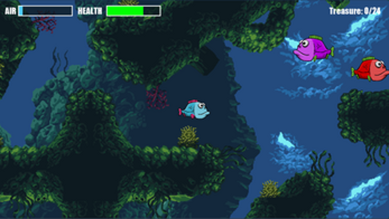 Blue Fish Goes Treasure Hunting Image