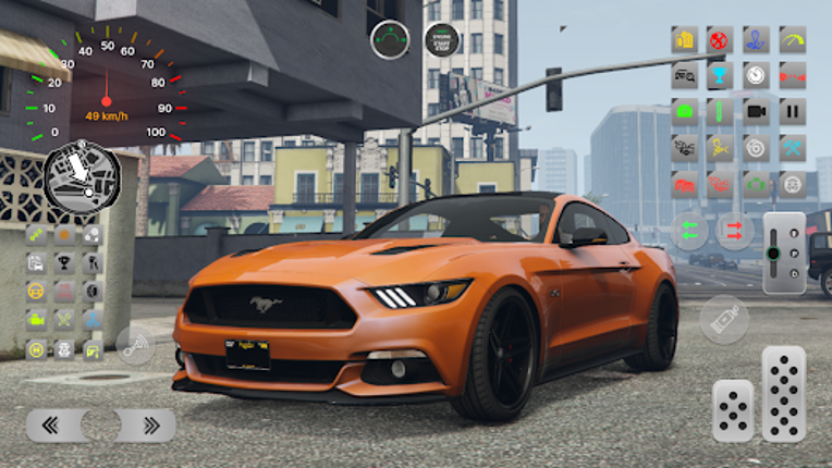 Driving Muscle Car Mustang GT Image