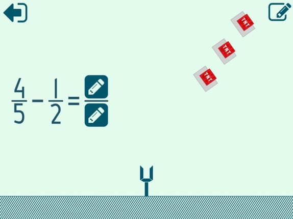 Math Shot Subtract Fractions screenshot