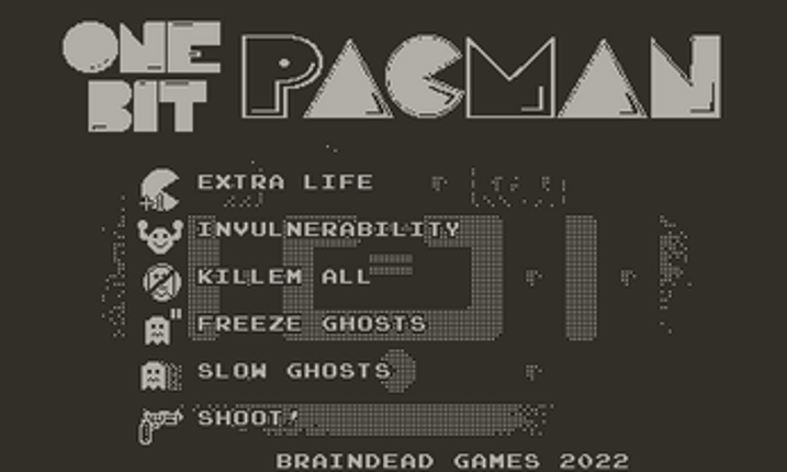 OneBit PacMan (Playdate) screenshot