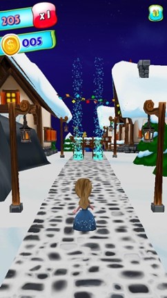 Running Princess Frozen Snow - New Fun Run Ice Adventure Game For Girly Girls FREE screenshot