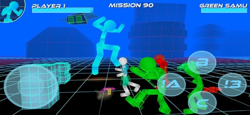 Stickman Neon Street Fighting screenshot