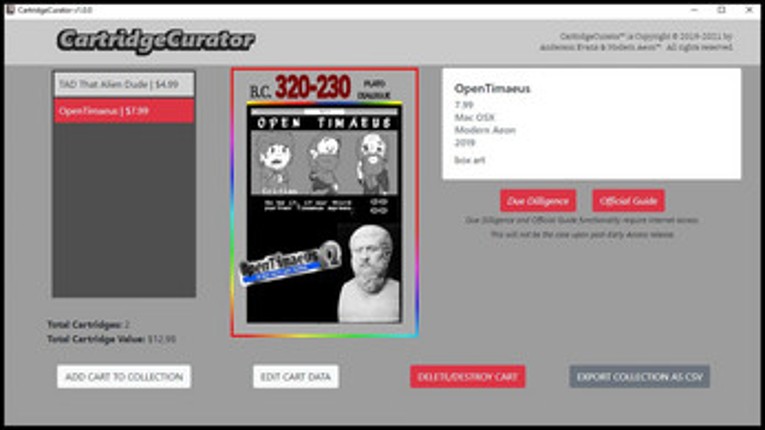 Cartridge Curator screenshot