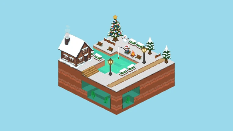 Desktop Fishing Garden Image