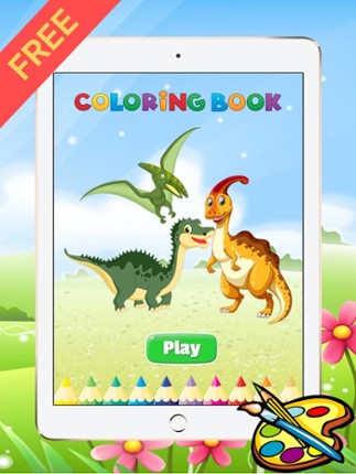 Dinosaur Dragon Coloring Book - Drawing for kid free game, Dino Paint and color games good screenshot
