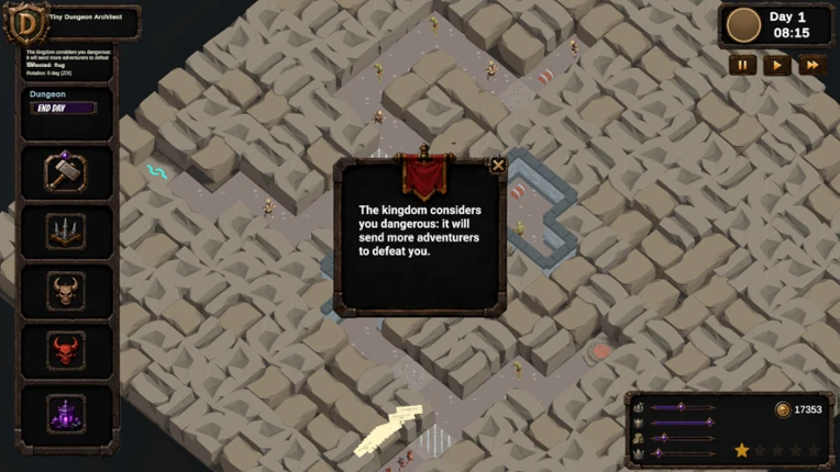 Fame & Fear: Dungeon Architect screenshot