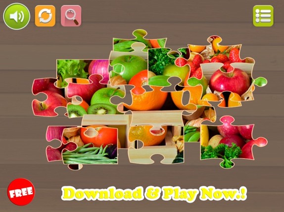 Fruits Jigsaw Puzzles Learning Games Free For Kids screenshot