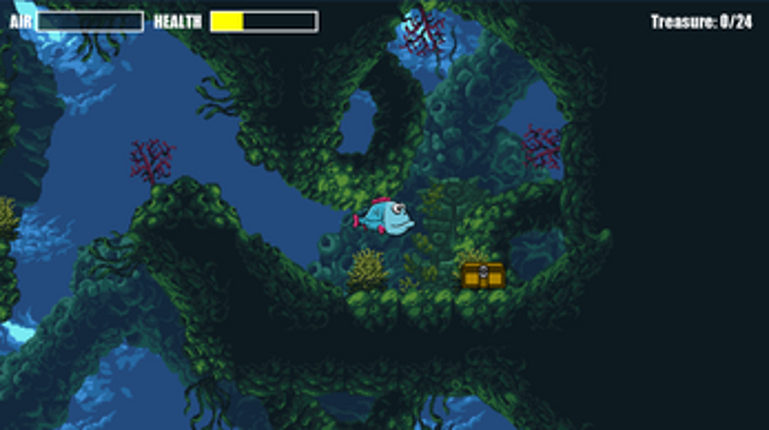 Blue Fish Goes Treasure Hunting Image