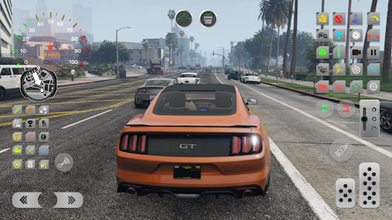 Driving Muscle Car Mustang GT Image