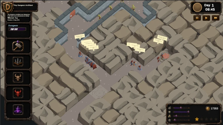Fame & Fear: Dungeon Architect screenshot