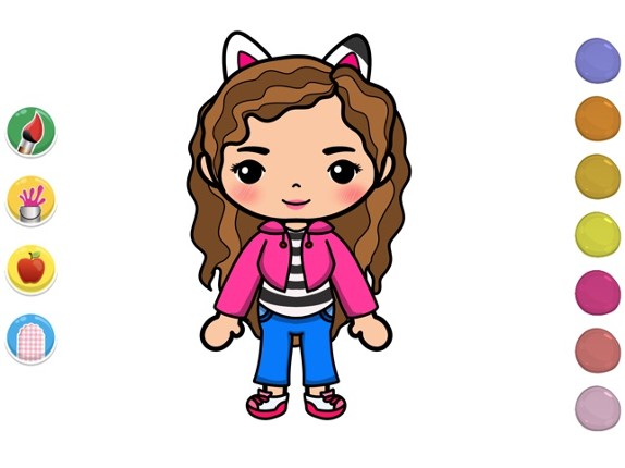 Gabby Dress Up Coloring Book screenshot