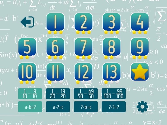 Math Shot Subtract Fractions screenshot