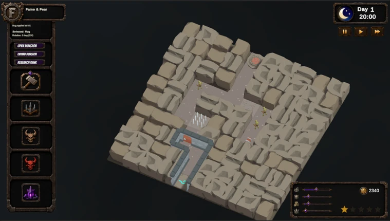 Fame & Fear: Dungeon Architect screenshot