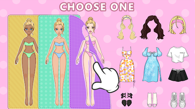 Magic Paper Dolls Dress Up DIY Image