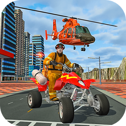 FireFighter ATV Bike: Helicopter Rescue 2018 Game Cover