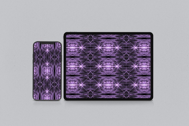 Purple Abstract Fractal HD Wallpaper ~ Liquid Light Series #3 Image