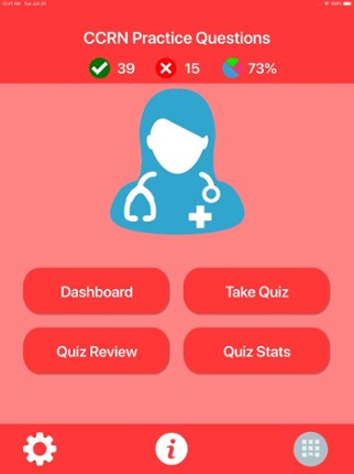 CCRN Nursing Quiz screenshot