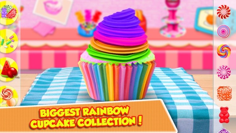 Cooking Colorful Cupcakes Game! Rainbow Desserts screenshot