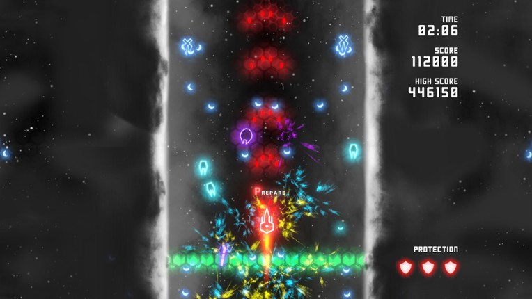 Neon Ships: The Type'em Up Shooter screenshot