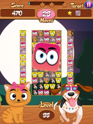 Monster Swipe Match3 Dogs Cats screenshot
