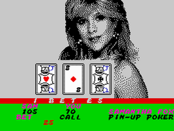 Sam Fox Pin-Up Poker (ZX Spectrum/Next Enhanced) screenshot