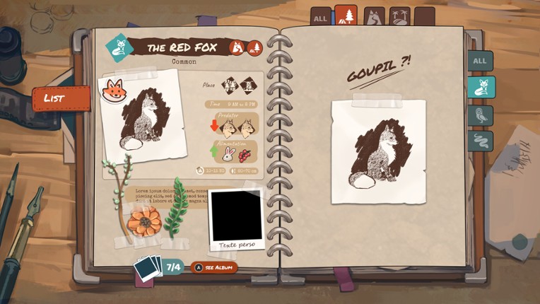 Wildframe : A Creature Scrapbook screenshot