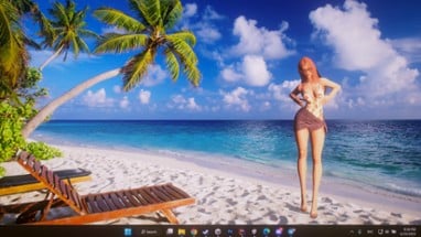 Desktop Beach Girls Image