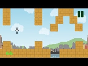 Tiny Stick-Man Skate-Boarding Awsome Pixel Game Image