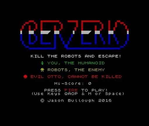 Berzerk - ZX Spectrum Game Cover