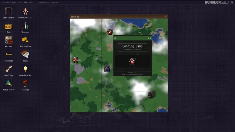 DungeonOS screenshot