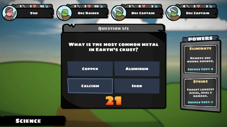 A Trivia Roguelike Image